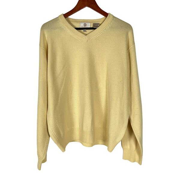 Viyella Other - Viyella 100% Merino Wool Yellow V-Neck Sweater Size Large